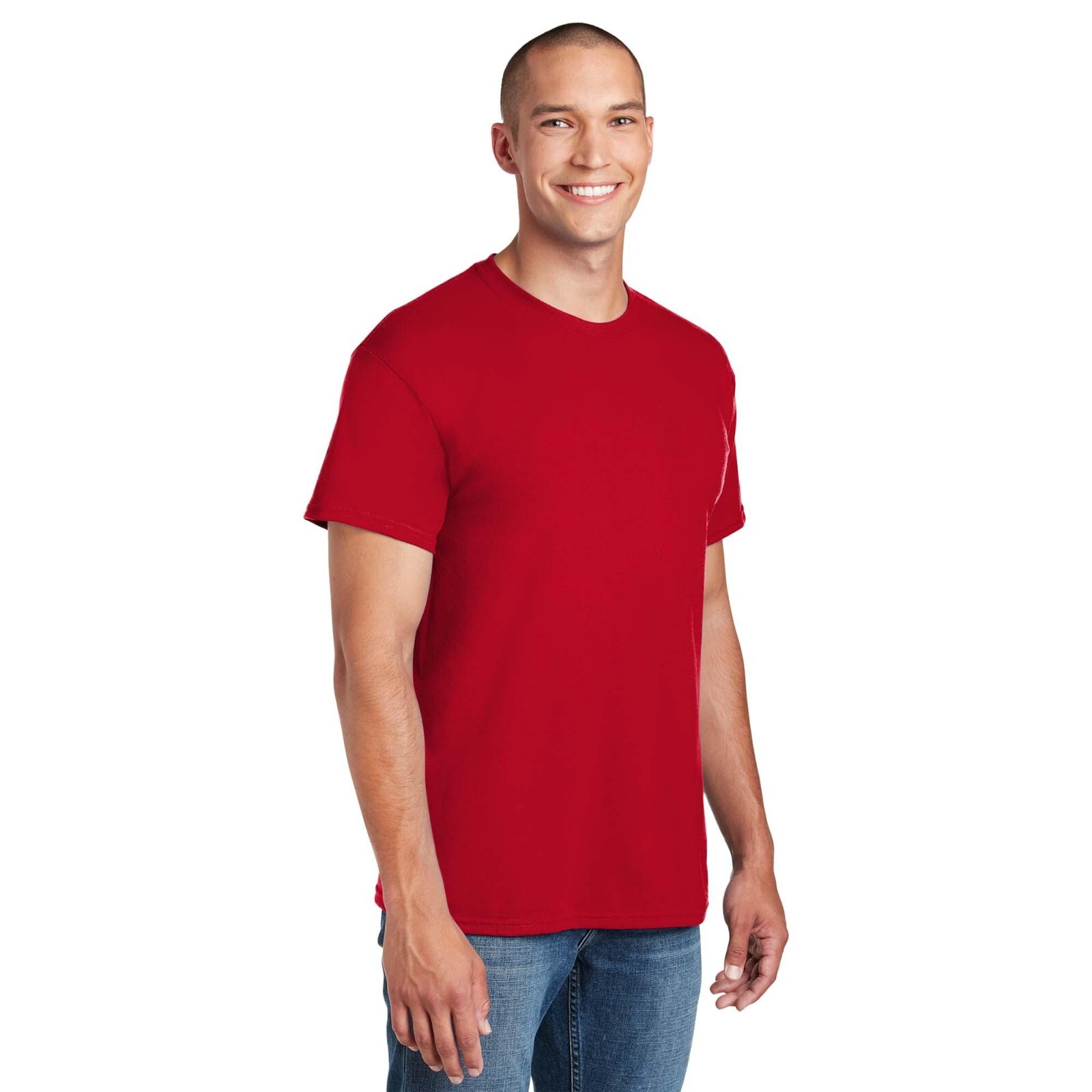 Gildan Adult 8000 Dry Blend 50/50 Blend Red Crew Neck SS Tshirt New gallery