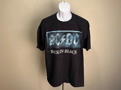 🎸 Vintage AC/DC “Back in Black” 1996 T-Shirt XXL Black Anvil Short Sleeve 🤘