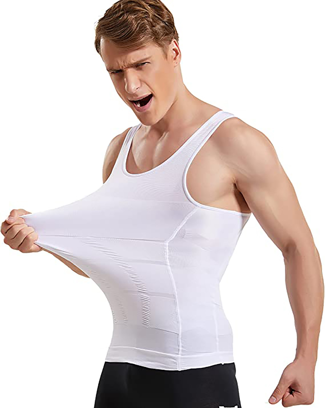 FAJAS Men Body Slimming Tummy Shaper Belly Underwear Shapewear Undershirt Vest gallery