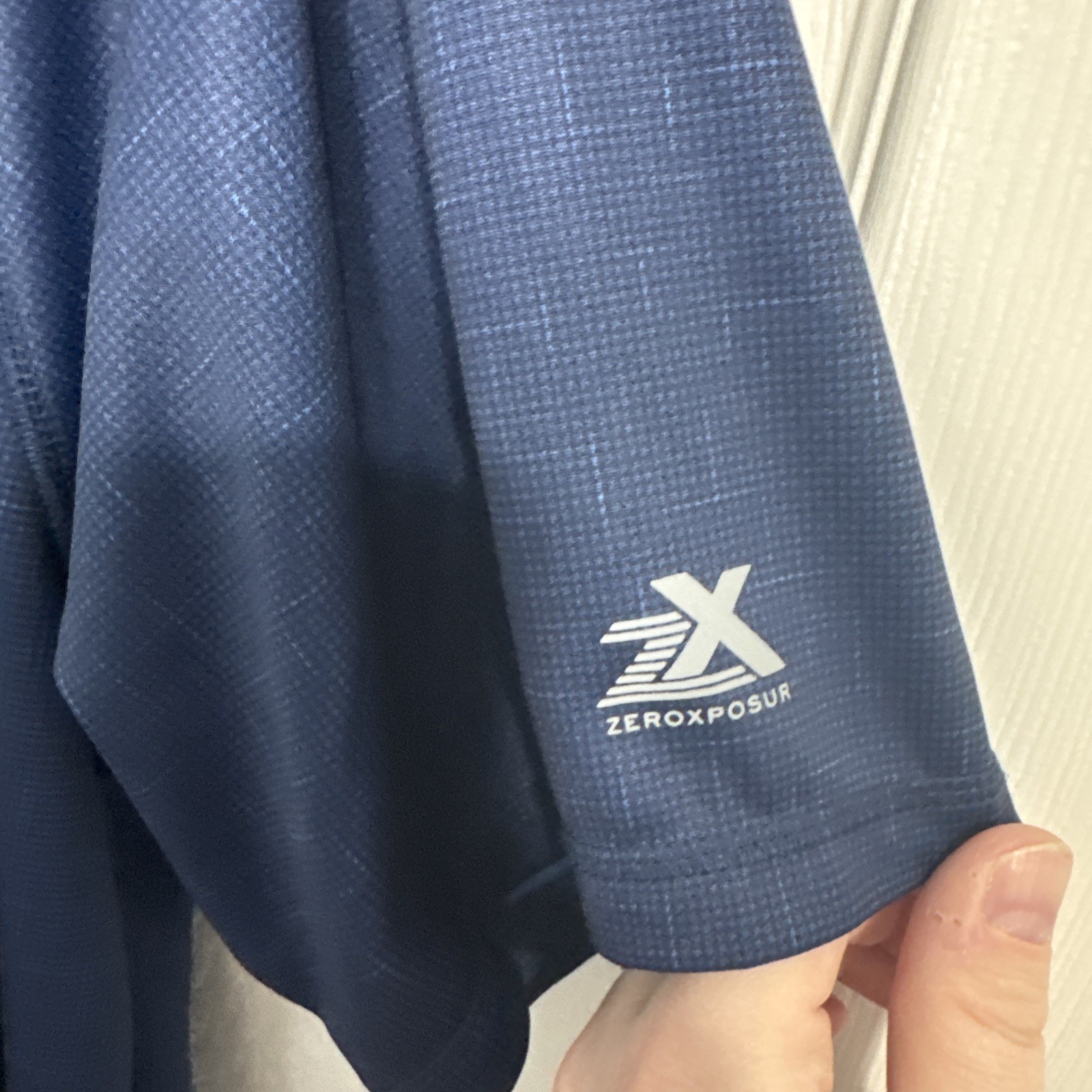 ZeroXposur Sun Protection UPF50+ Short Sleeve Shirt T-Shirt Mens Size XXL Blue gallery