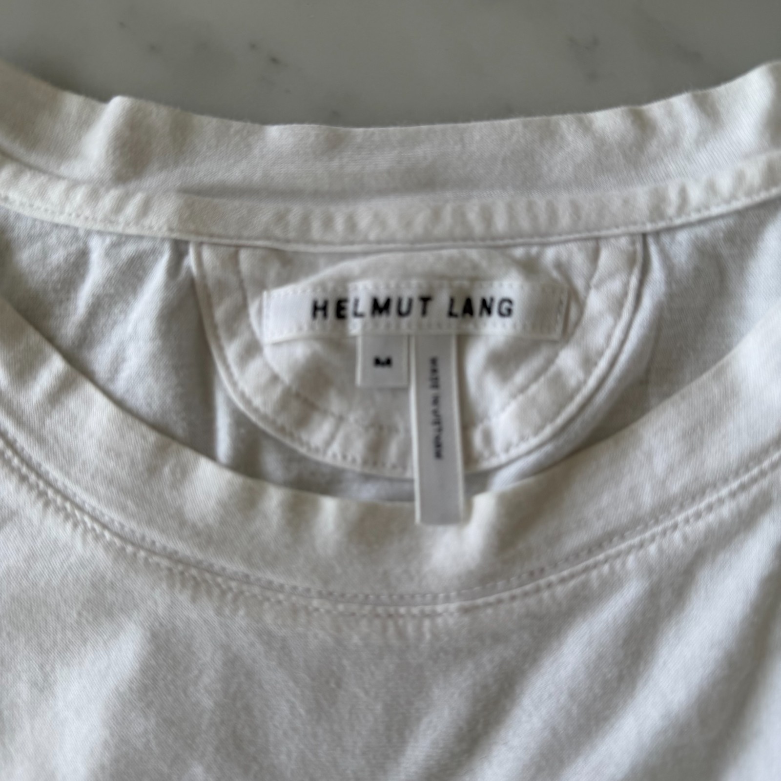 Helmut Lang White T Shirt Mens Designer Minimalist Cotton Crew Neck Archive gallery