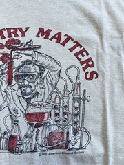 Vintage 1981 Coming Attractions Chemistry Matters Nicholson Art Tee Shirt L RARE