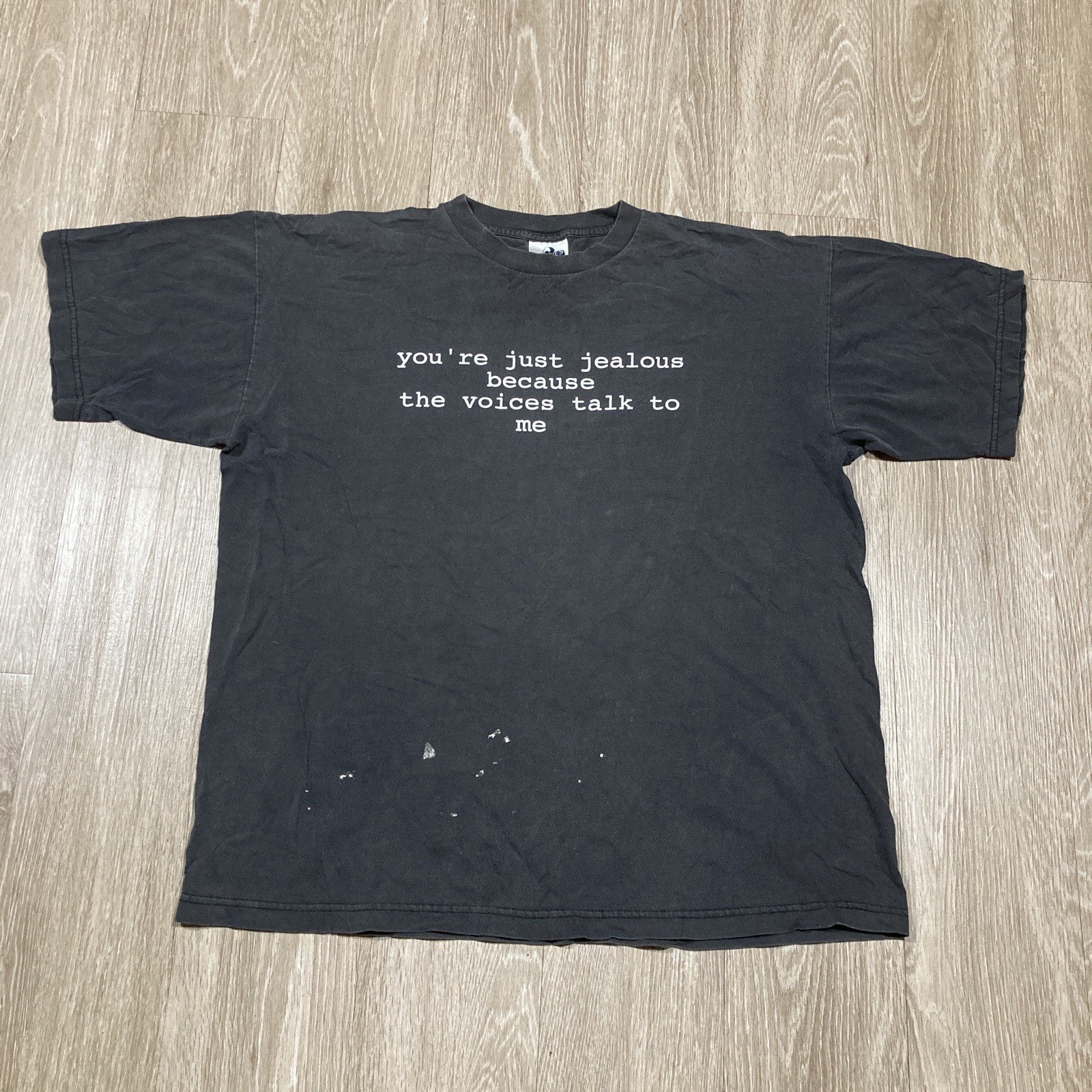 Voices Shirt XL 90s 00s Y2k Distressed You're Jealous Voices Talk To Me Tee gallery