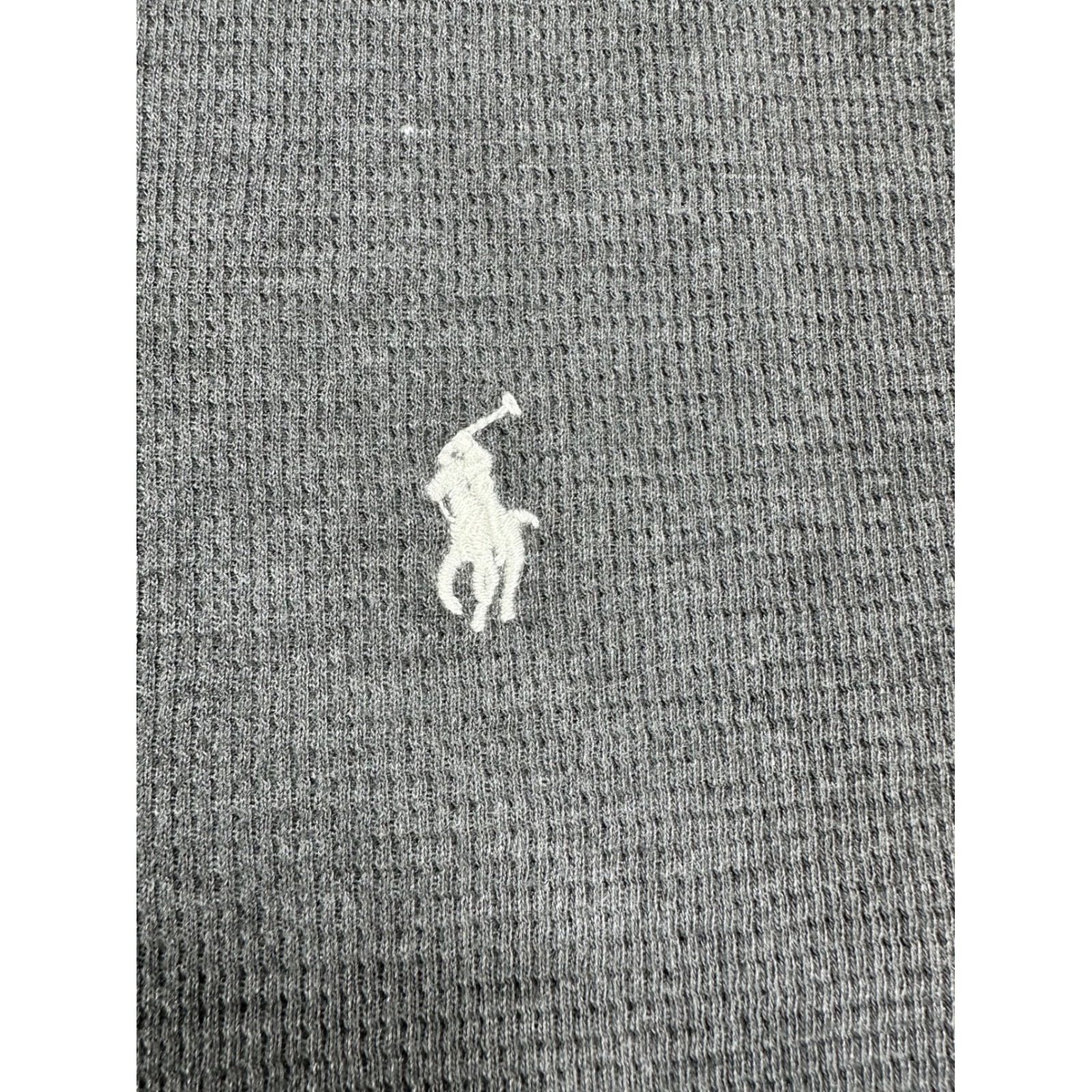 Polo Ralph Lauren Mens 2XL Charcoal Gray Waffle Knit Thermal Long Sleeve Shirt gallery