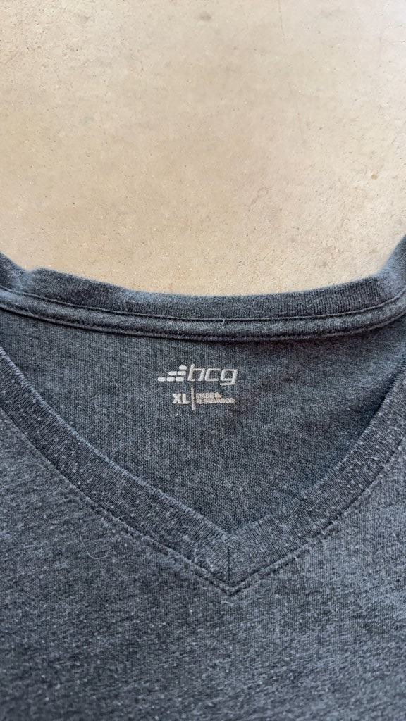 BCG Men's Gray V-Neck T-Shirt gallery