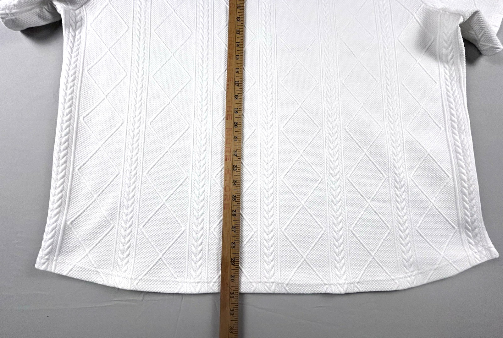 4 XL textured fabric t shirts shorts sleeve white gallery