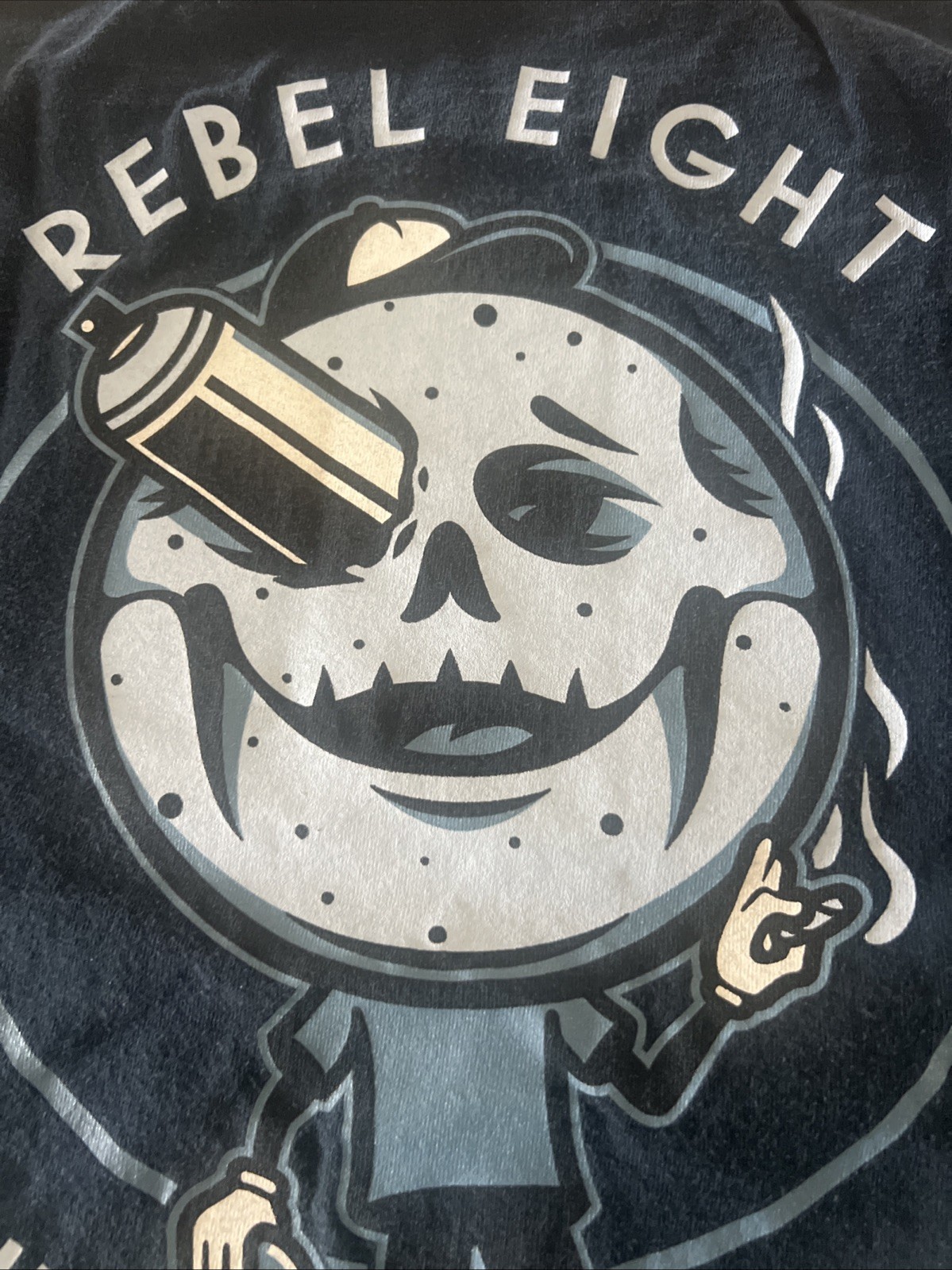Rebel Eight T-Shirt Mens XL "Night Prowlers" Navy Skull Skate Streetwear Graphic gallery