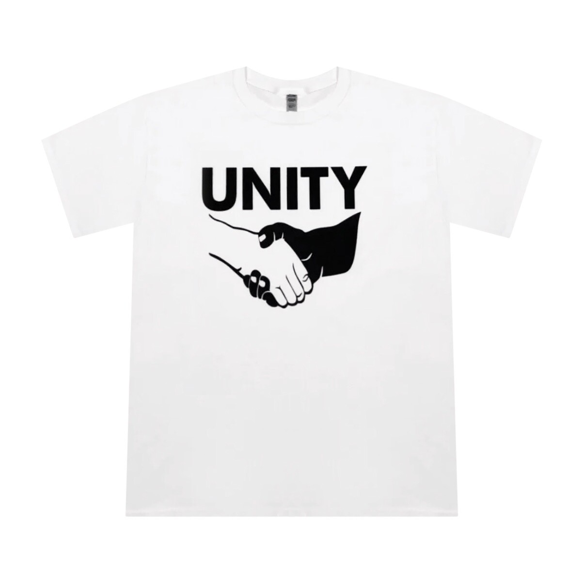 Vintage 80s 90s Unity T-Shirt Streetwear End Racism Graphic Black White gallery