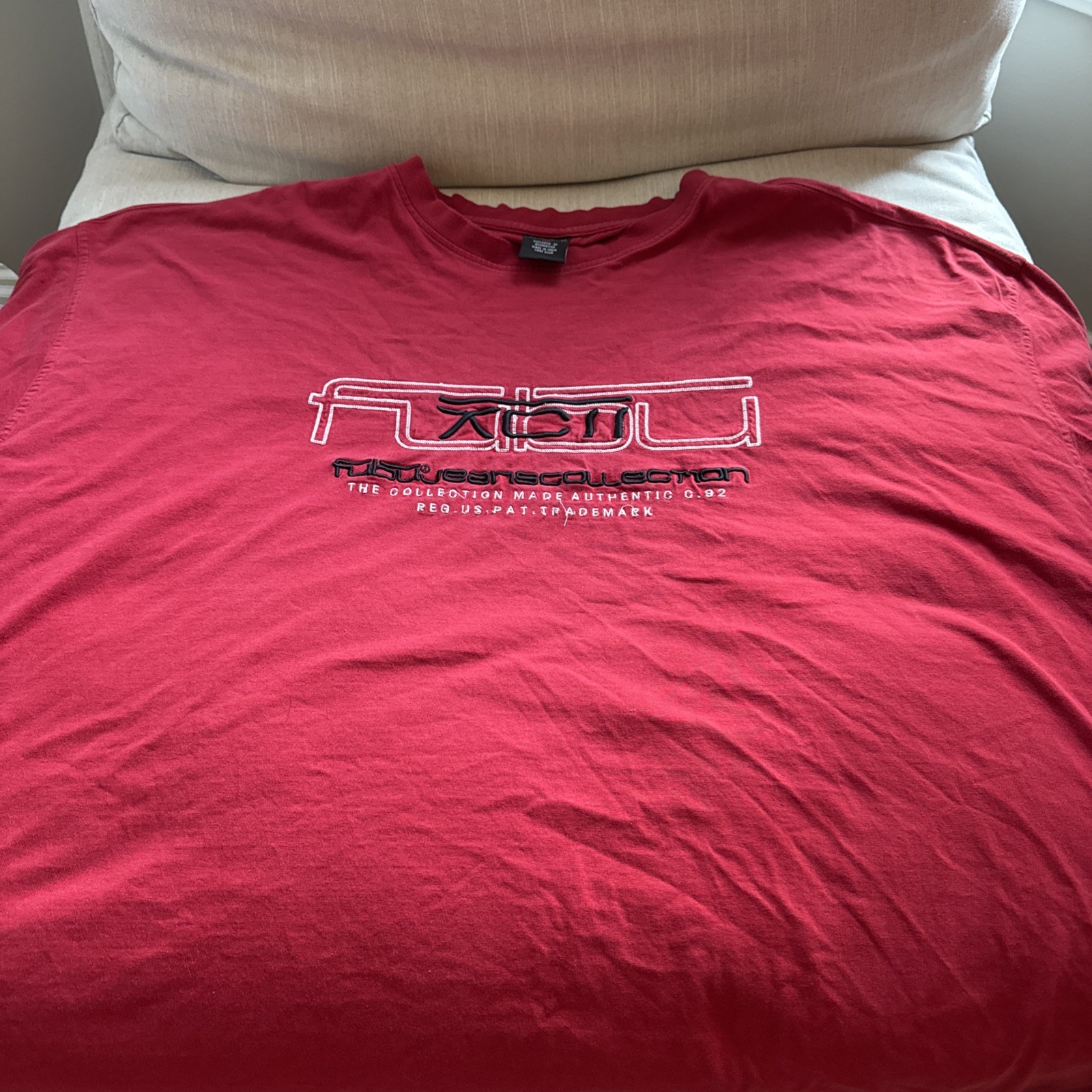 FUBU The Collection T Shirt Mens 5XL Red Embroidered Logo Y2K Streetwear Vintage gallery