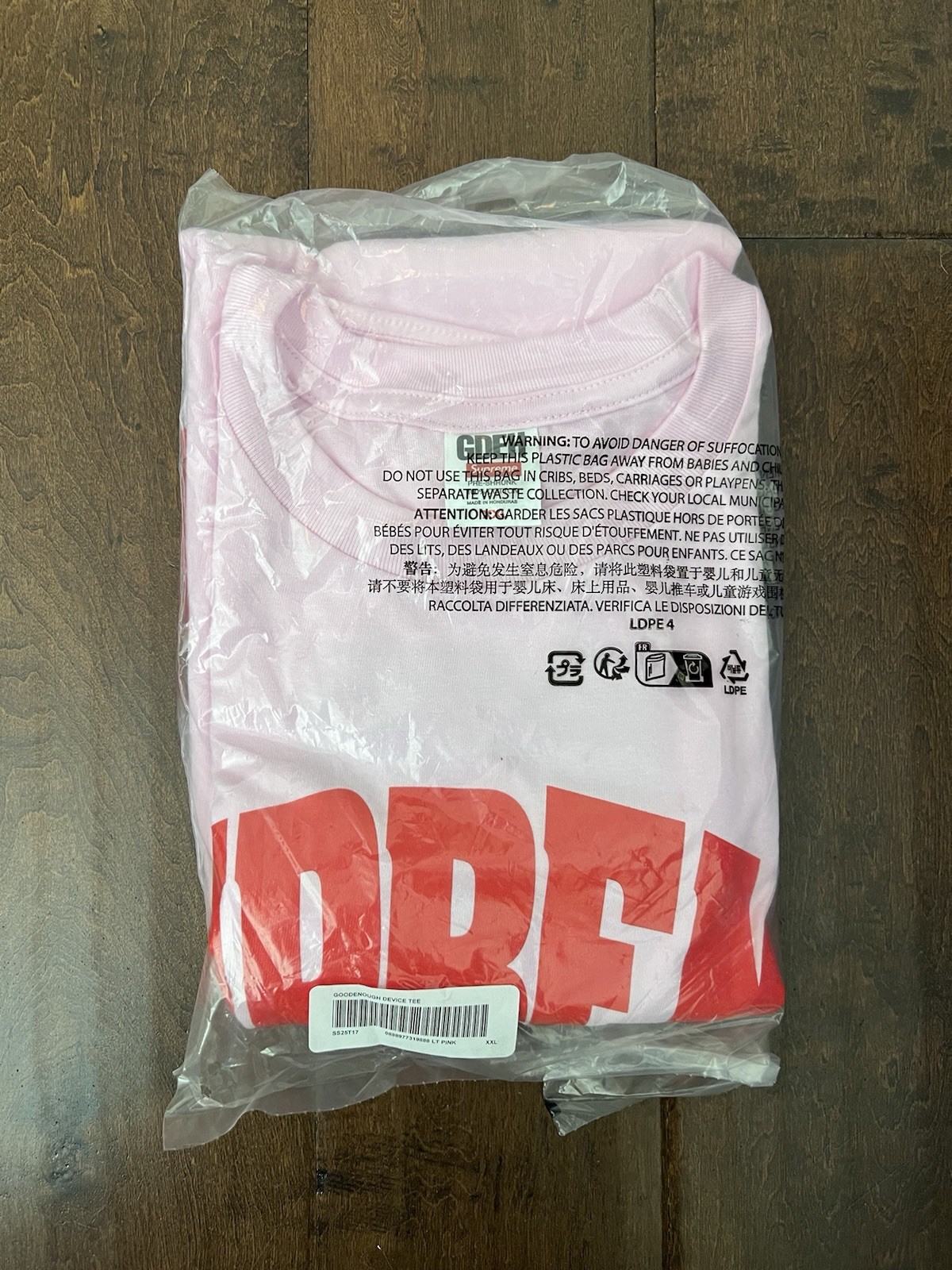 Supreme SS25 GOODENOUGH Device Graphic Logo Tee Light Pink Size XXL New IN HAND gallery