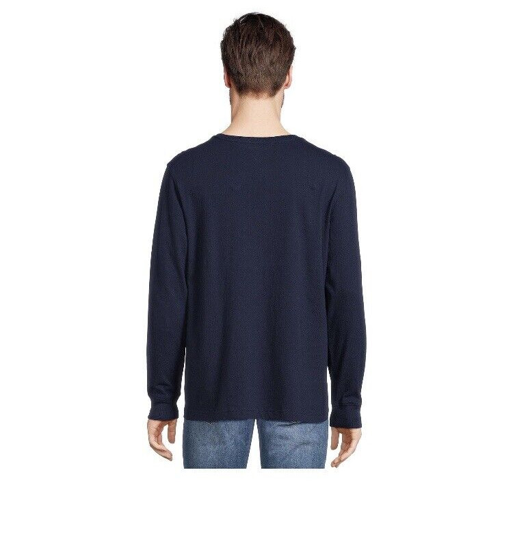 George Men's Long Sleeve Navy Blue Stretch T-Shirt Size S (34-36) Chest 36" NWT gallery