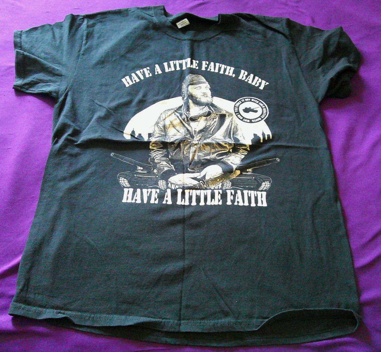 Kellys Heroes Oddball T Shirt, Silkscreen Men Large, Have a Little Faith, Baby gallery
