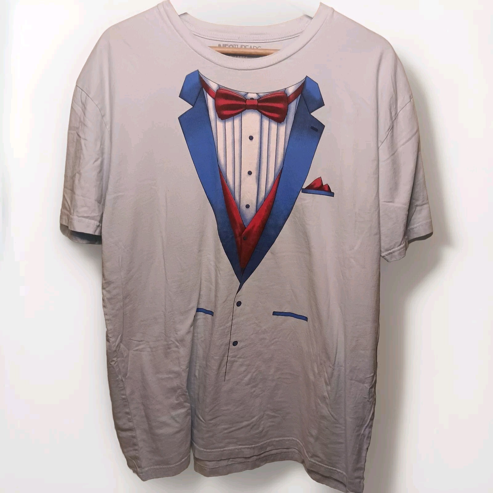 Retro 80s 90s Tuxedo T-shirt Tee Baby Blue Men's XL Ultra Soft 100% Cotton USA gallery