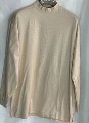 Ben Hogan Men’s Mock Neck Double Mercerized Cotton Long Sleeve Shirt – Tan – XL
