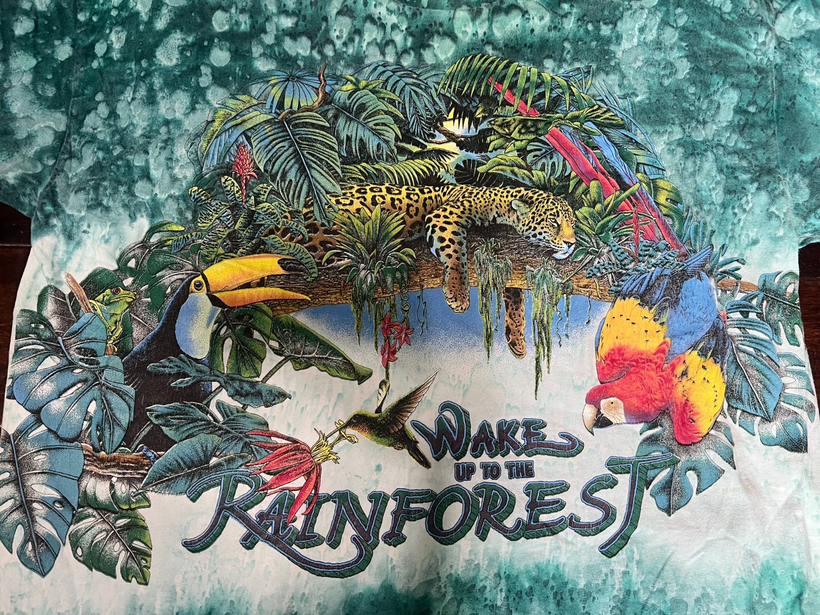 Vintage Rainforest Cafe Animal AOP All Over Print T Shirt Size XL HAWAII gallery