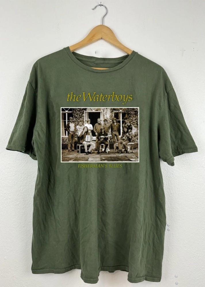 The Waterboys Fisherman’s Blues T Shirt Green All Size Gift Fan TU457