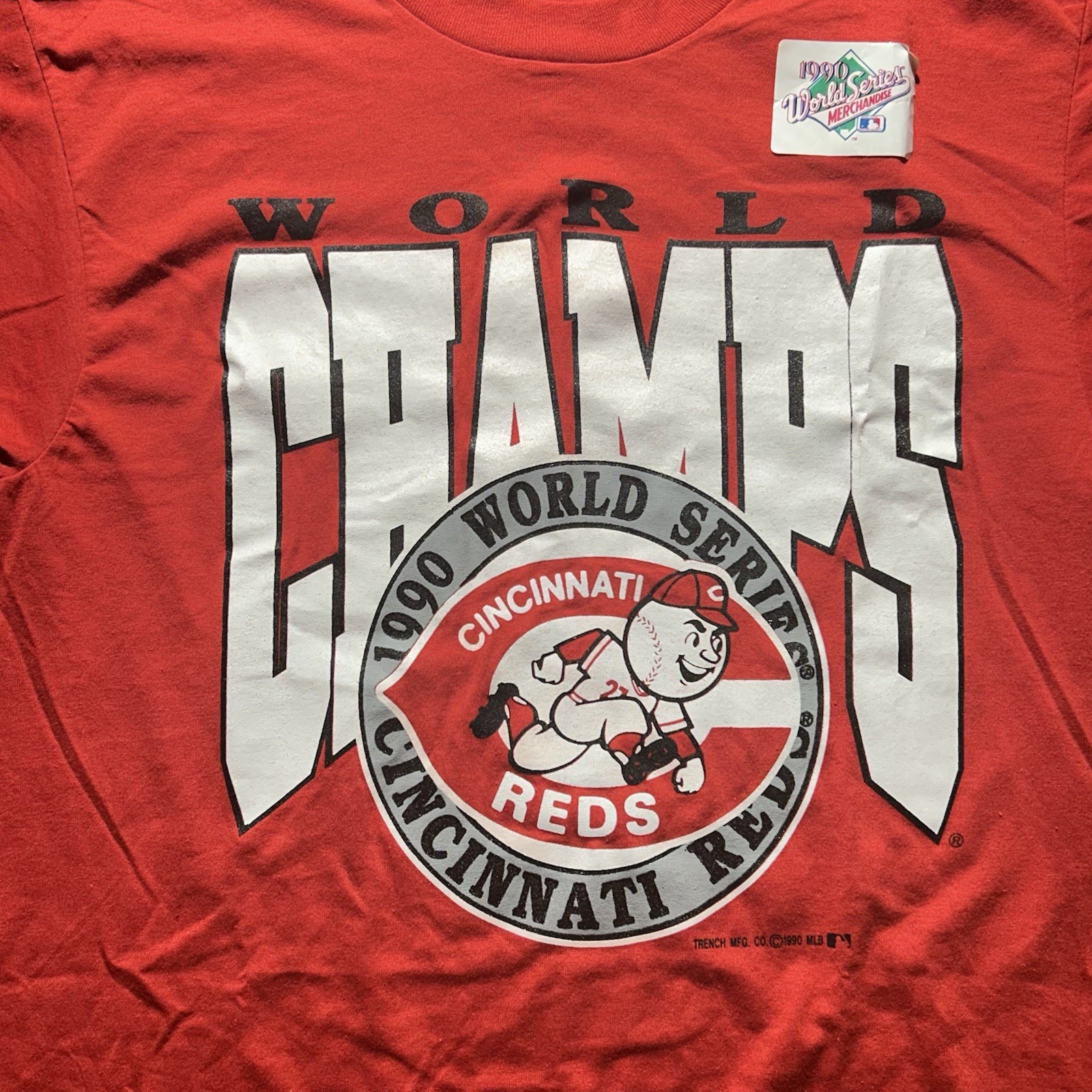 Vintage Cincinnati Reds 1990 World Series Champions Shirt Men’s Size Large gallery