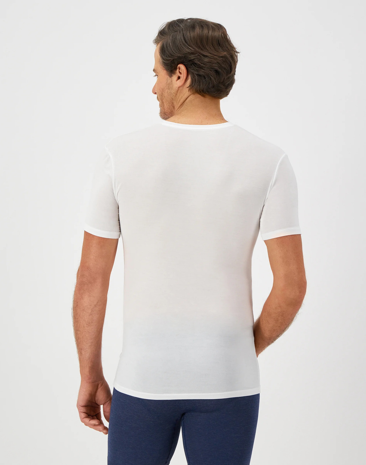 Hanes Perfect Flex Men's Tee, White V-Neck Undershirt, 1-Pack gallery