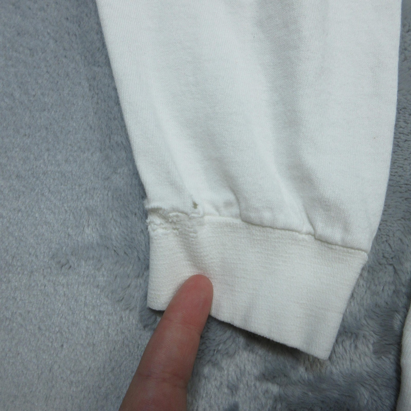 Vintage Fruit of the Loom Shirt Men XL White Mock Neck Long Sleeve USA 90s Thras gallery