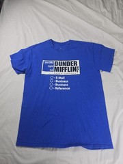 Ripple Junction Shirt Mens Medium Blue The Office Dunder Mifflin Graphic Tee