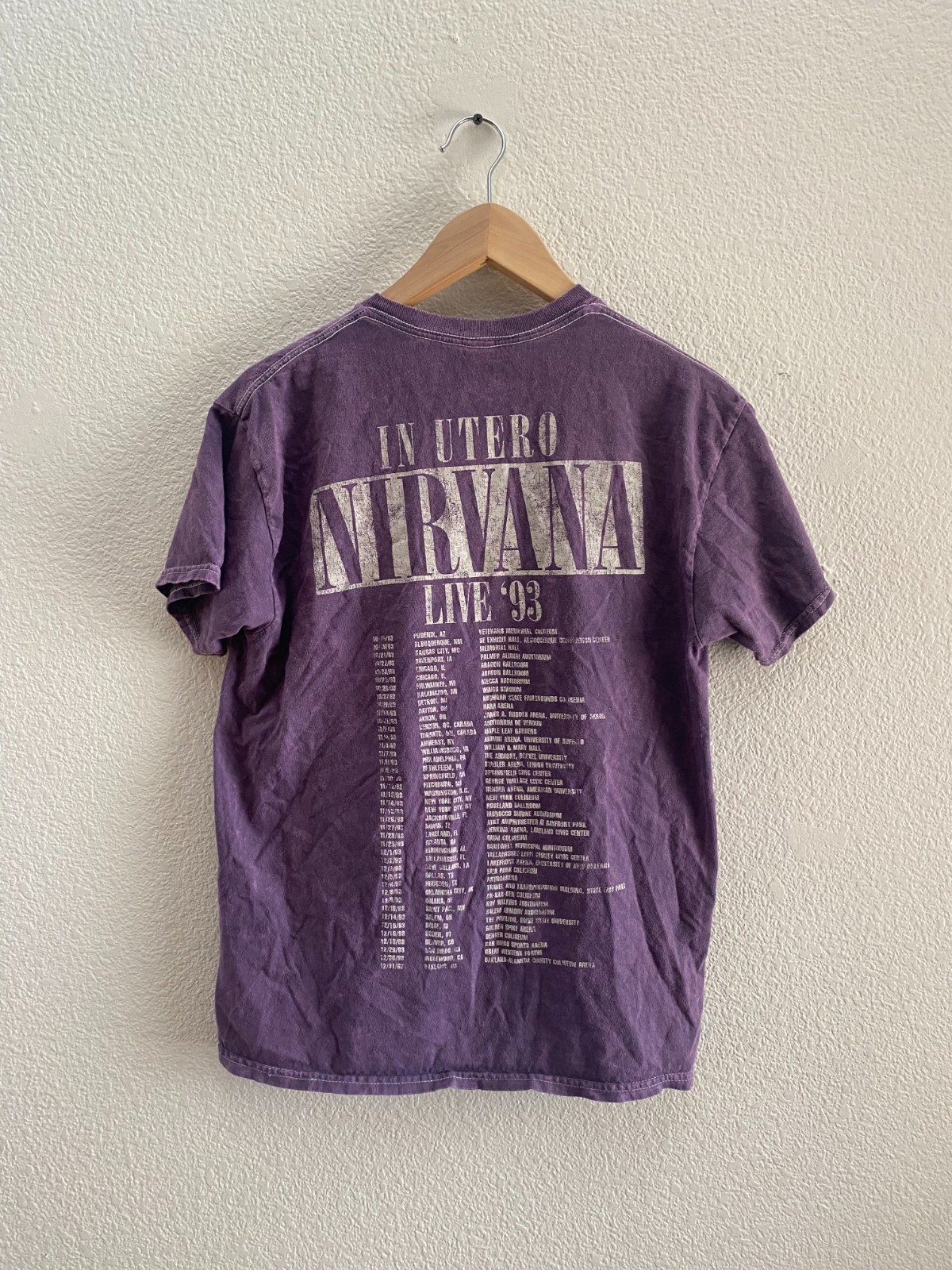 Nirvana In Utero Live 1993 T-Shirt Unisex Medium Purple Short Sleeve Reprint gallery