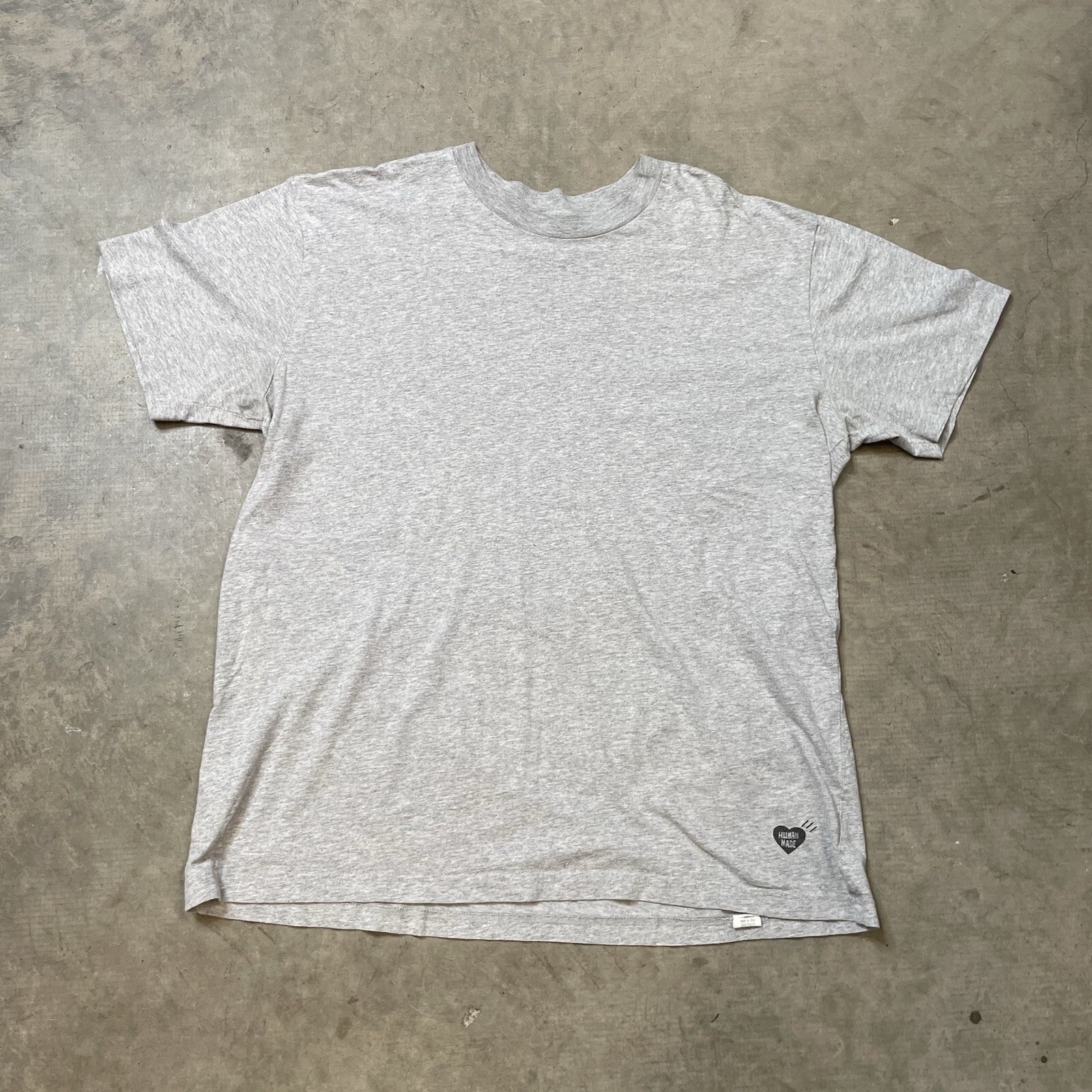 Human Made Shirt Large Nigo Heart Logo Plain Basic Grey Streetwear Tee gallery