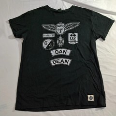 DSQUARED2 Men’s T-Shirt 2XL Black Graphic Dean Dan Caten D2 1964 Patch Logo