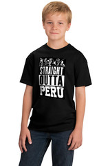 straight outta peru trendy AWESOME PERUVIAN pride GRAPHIC T SHIRT