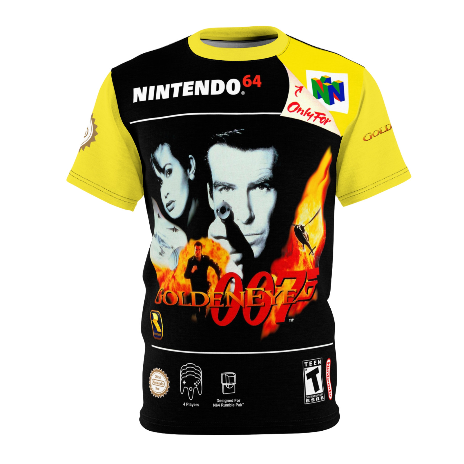 GoldenEye 007 Retro Vintage Nintendo 64 Video Game Box T-Shirt gallery