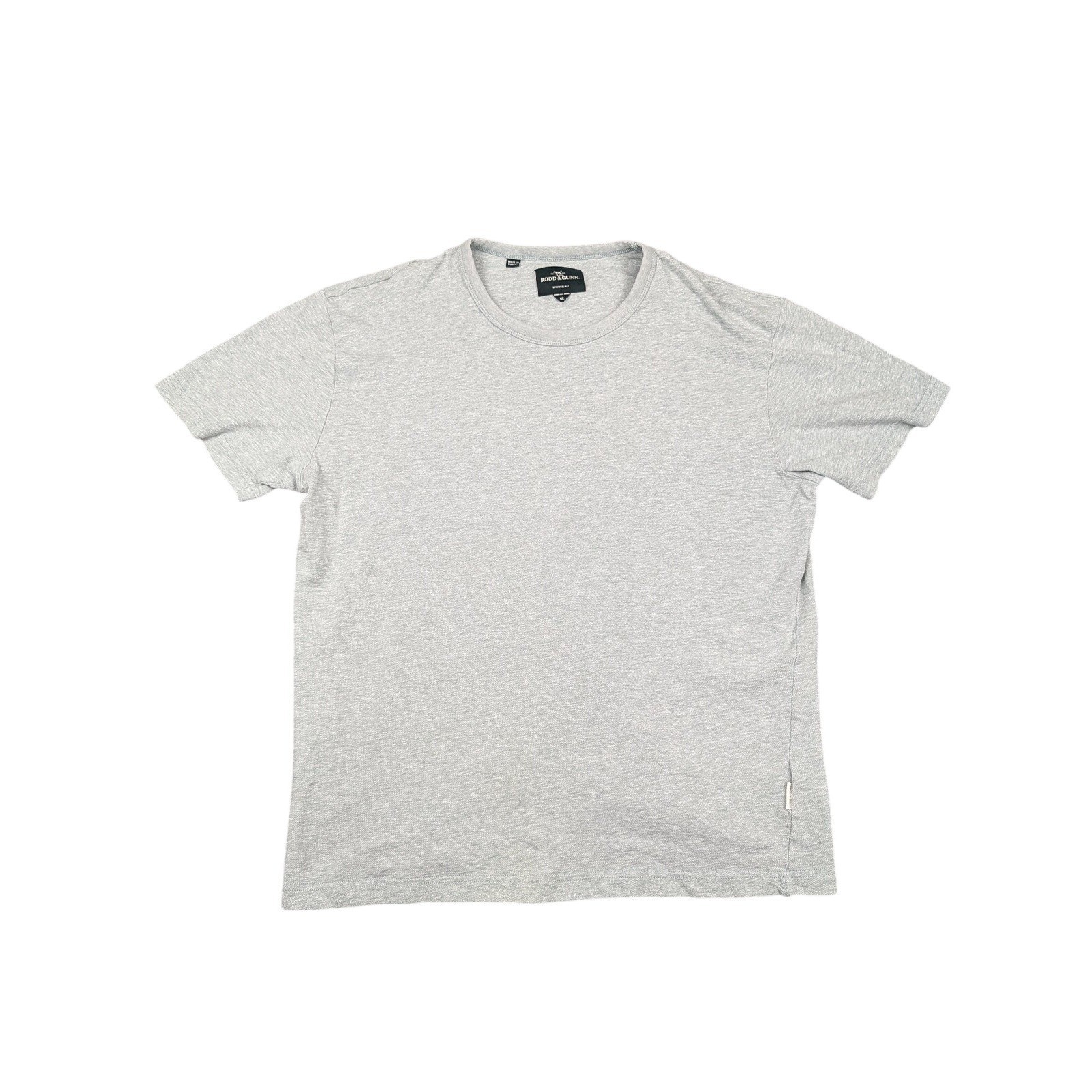 Rodd & Gunn Shirt Mens XL Gray Cotton Linen Crew Neck Short Sleeve Tee gallery