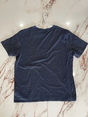 Theory Shirt Men’s Medium Textured Blue Microcheck Cotton Short Sleeve Slim Fit
