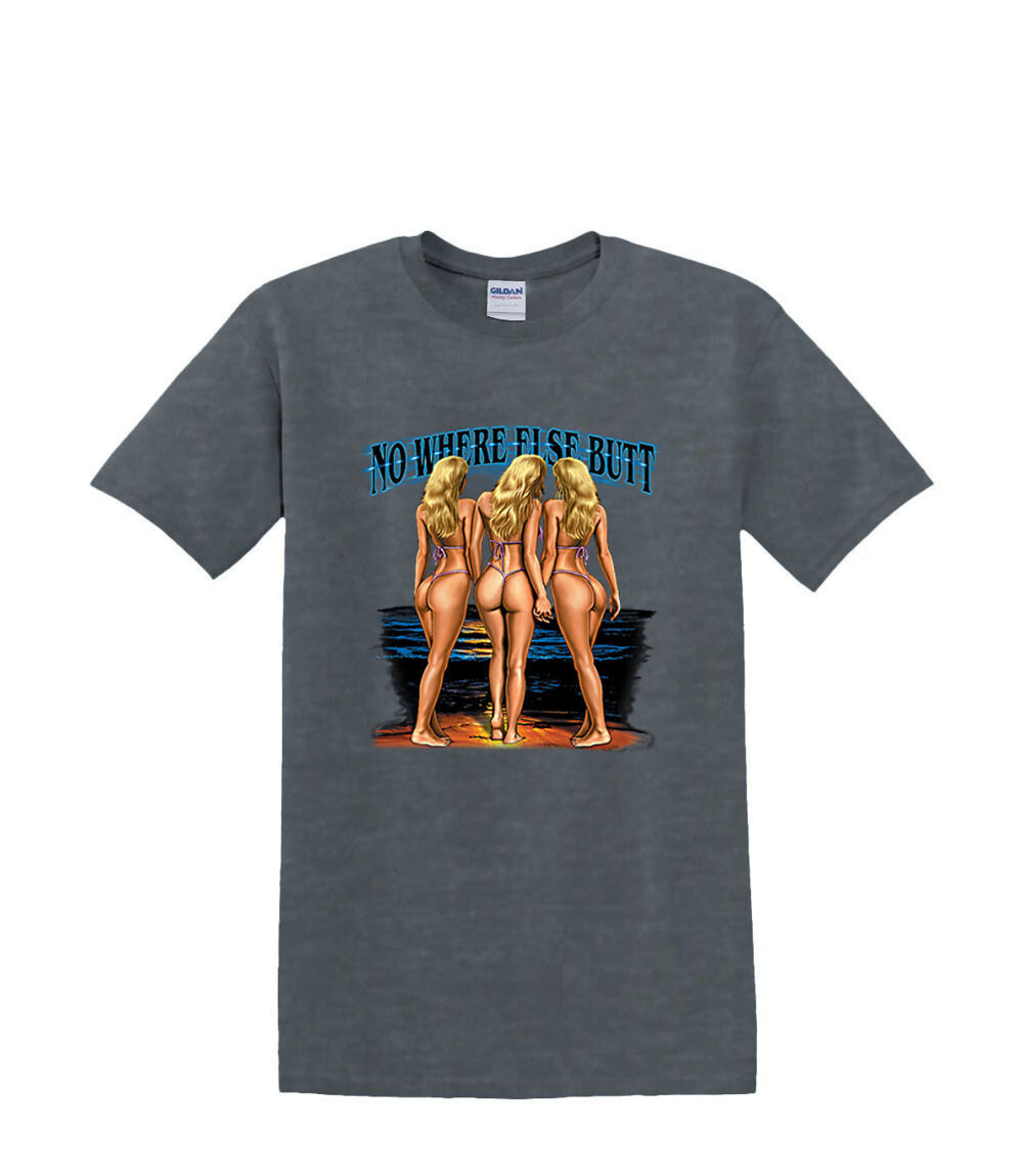 t-Shirt S to 2xl 3xl - NOWHERE else BUTT BEACH resort sexy pinup bikini humor gallery