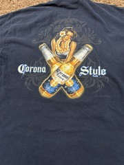 Vintage AAA Corona Extra Beer Blue Corona Style Shirt Mens Size XL
