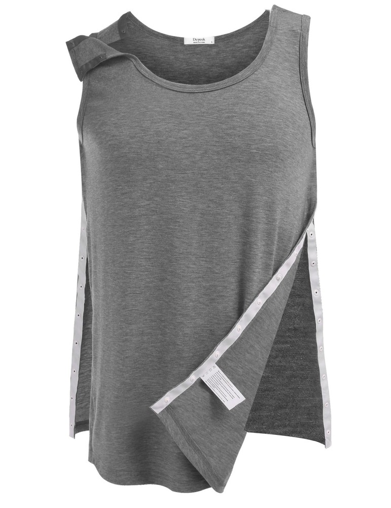 Post op Surgery Tank Tops Shoulder Surgery Recovery Shirts for Men Clothes Af…