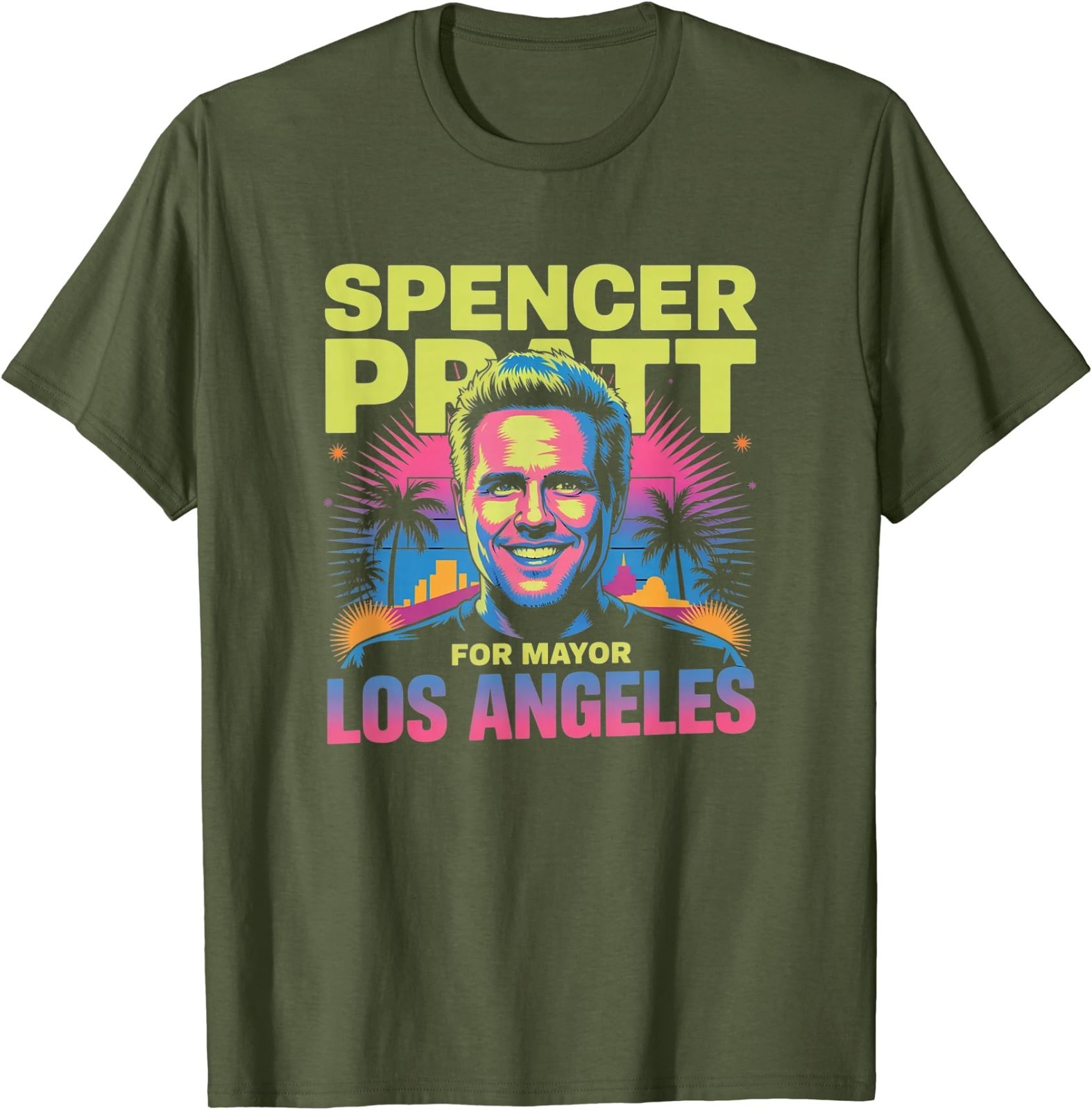 Spencer Pratt for LA Mayor California Humor Design T-Shirt gallery