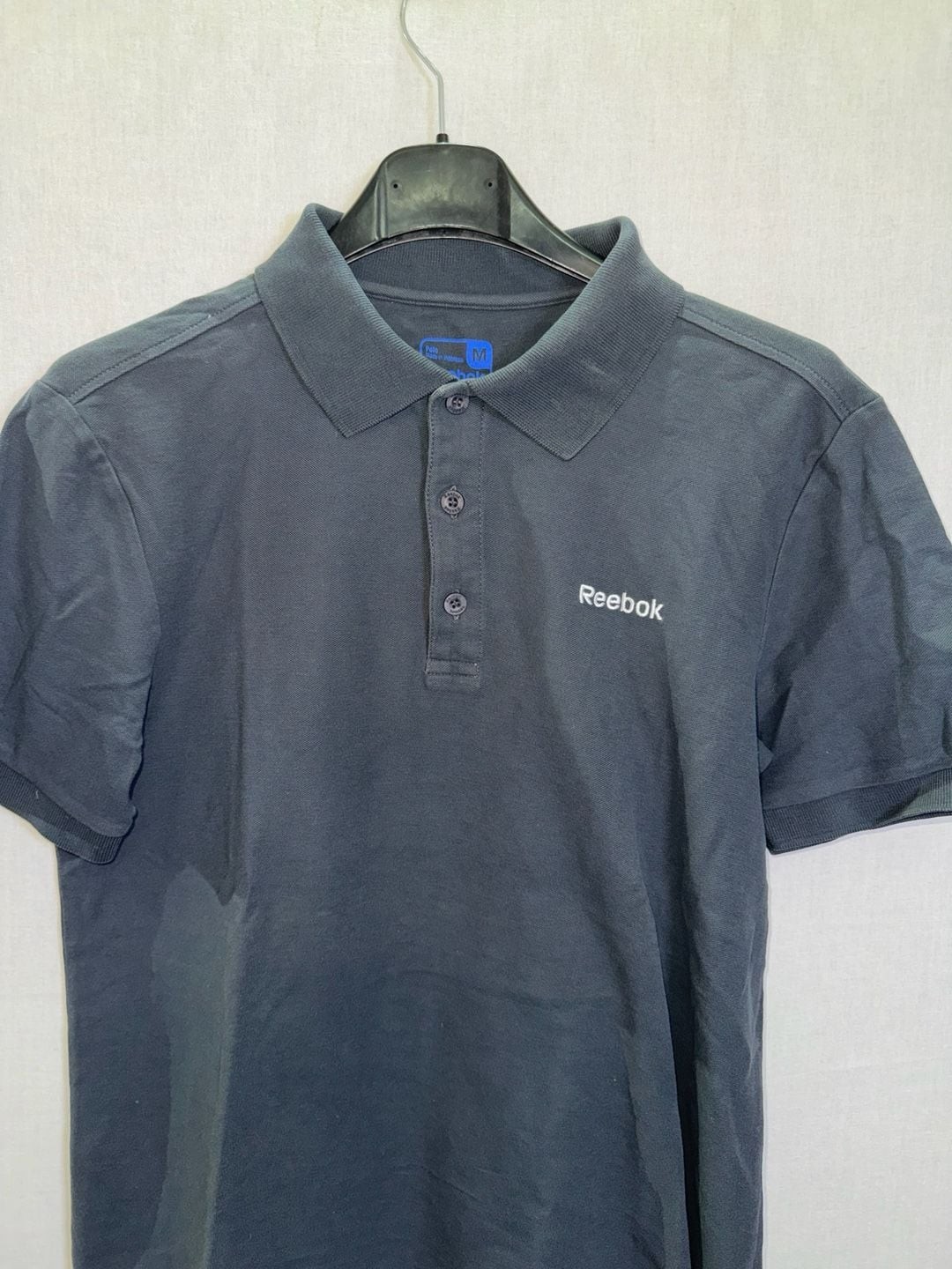 Reebok Elements Short Sleeve Cotton Polo Shirt in Midnight Navy gallery