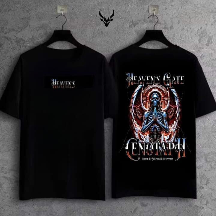 Stylish Black T-Shirts with Unique Printed Designs gallery