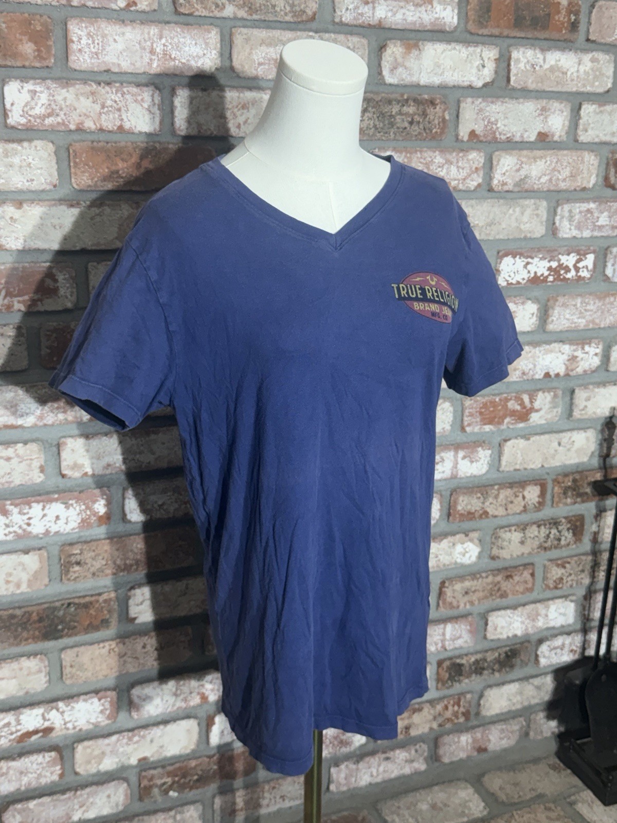 True Religion Vintage T-Shirt, World Tour Design – Size S, Blue & Red, YK2 gallery