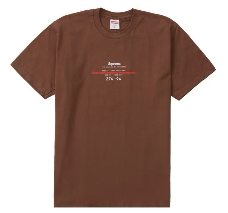 Supreme ‘Standard’ Brown Tee SS24 Size LARGE 100% Authentic NEW Ships Fast