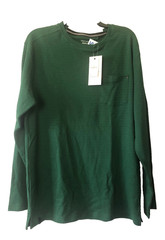 NWT Craft + Flow Knitwear Men’s Houston Hunter Green Long Sleeve Tee L