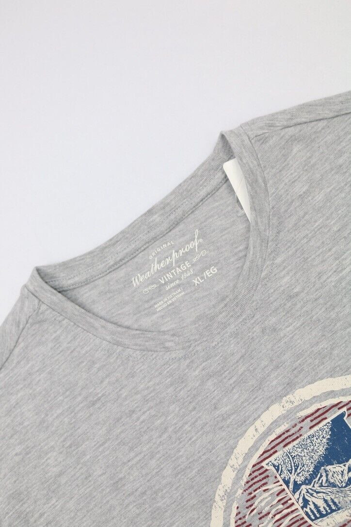 Weatherproof Vintage Graphic Tee Gray Heathered Size XL Distressed Crew Neck gallery