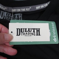 Duluth Trading Shirt Mens Medium Black Dry on the Fly Untucked Relaxed Crew NWT
