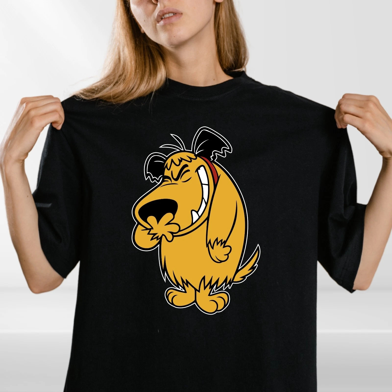 Muttley Dog T-Shirt Vintage Retro TV Series Muttley Funny Cartoons T Shirt Top gallery