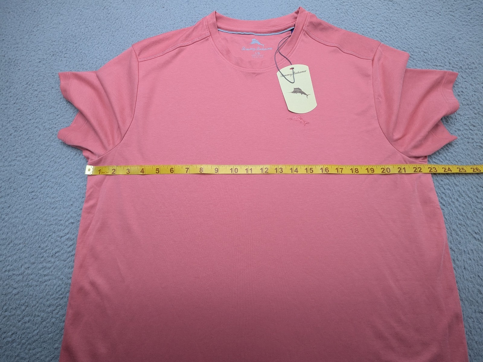 Tommy Bahama T-Shirt Mens Large Pink Performance Wicking UPF30 Beach Poly SS gallery