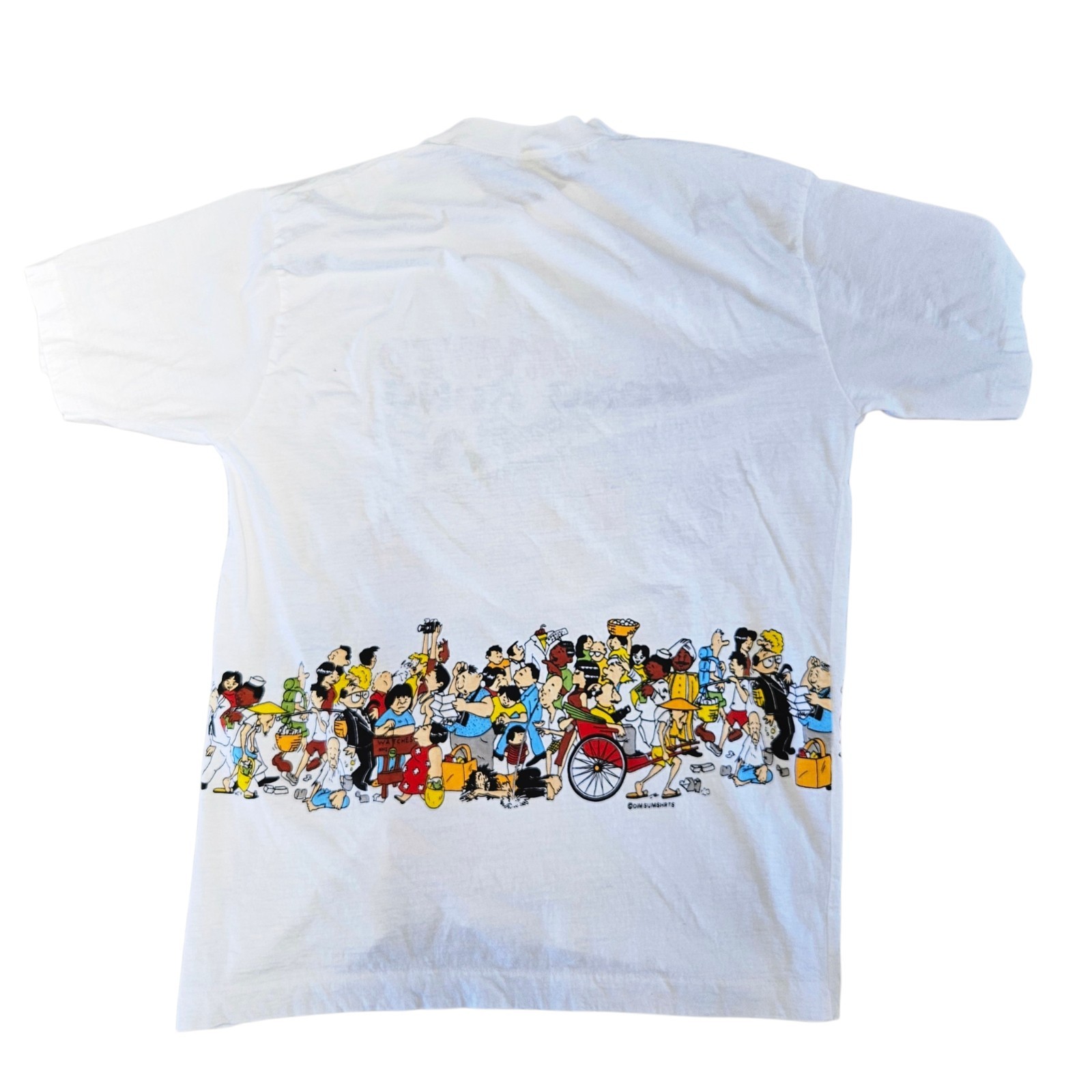 Vintage Dim Sum Shirts I Survived Hong Kong T Shirt Size L White 2 Sided Graphic gallery