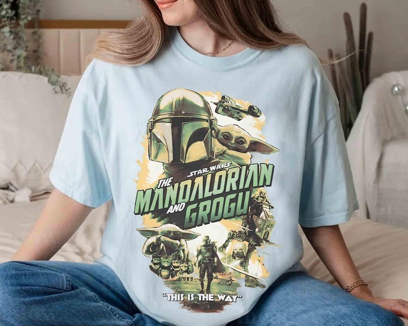 Vintage The Mandalorian And Grogu T-Shirt S-5XL gallery