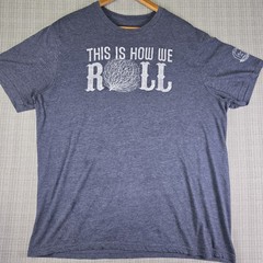 Mason Jar Label This Is How We Roll Tumbleweed T-Shirt Men 2XL Heather Blue Soft