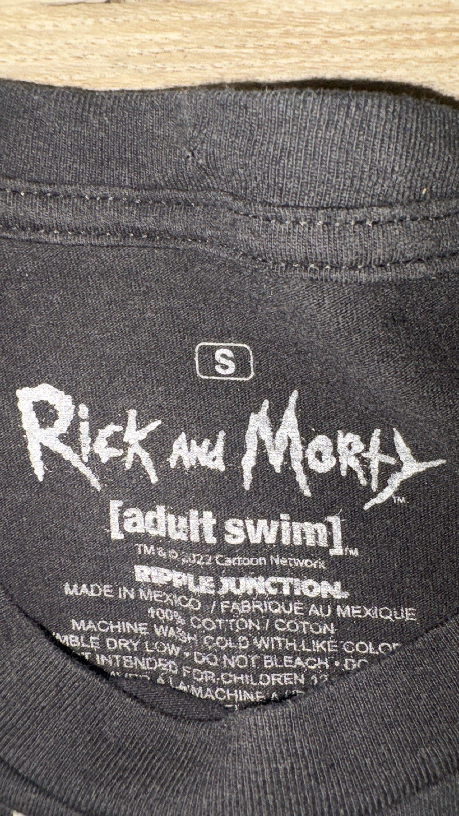 Ripple Junction Adult Swim Pickle Rick Graphic Black Cotton Crew Neck Tee S gallery