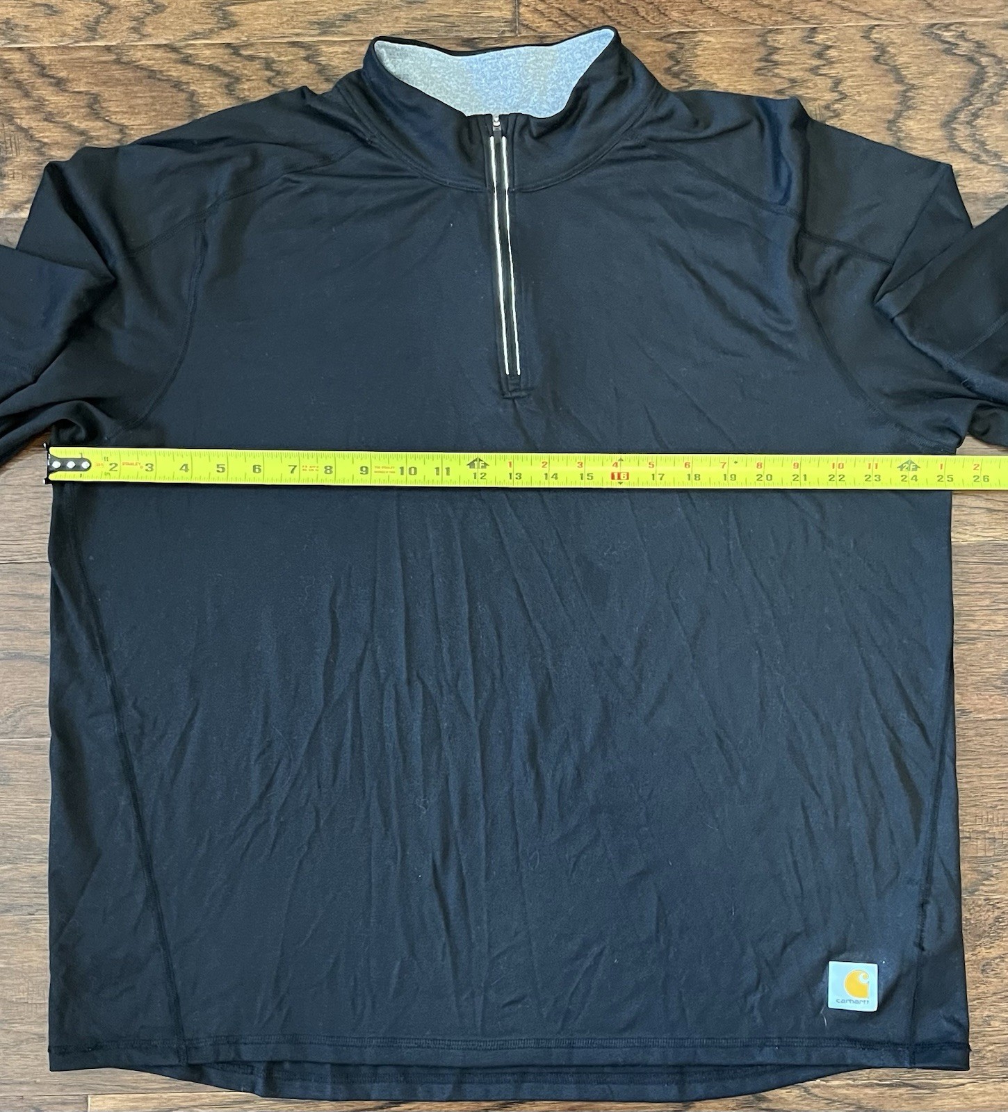 Carhartt Mens Shirt FORCE RELAXED FIT Lightweight Long Sleeve Black 1/4 zip XL gallery