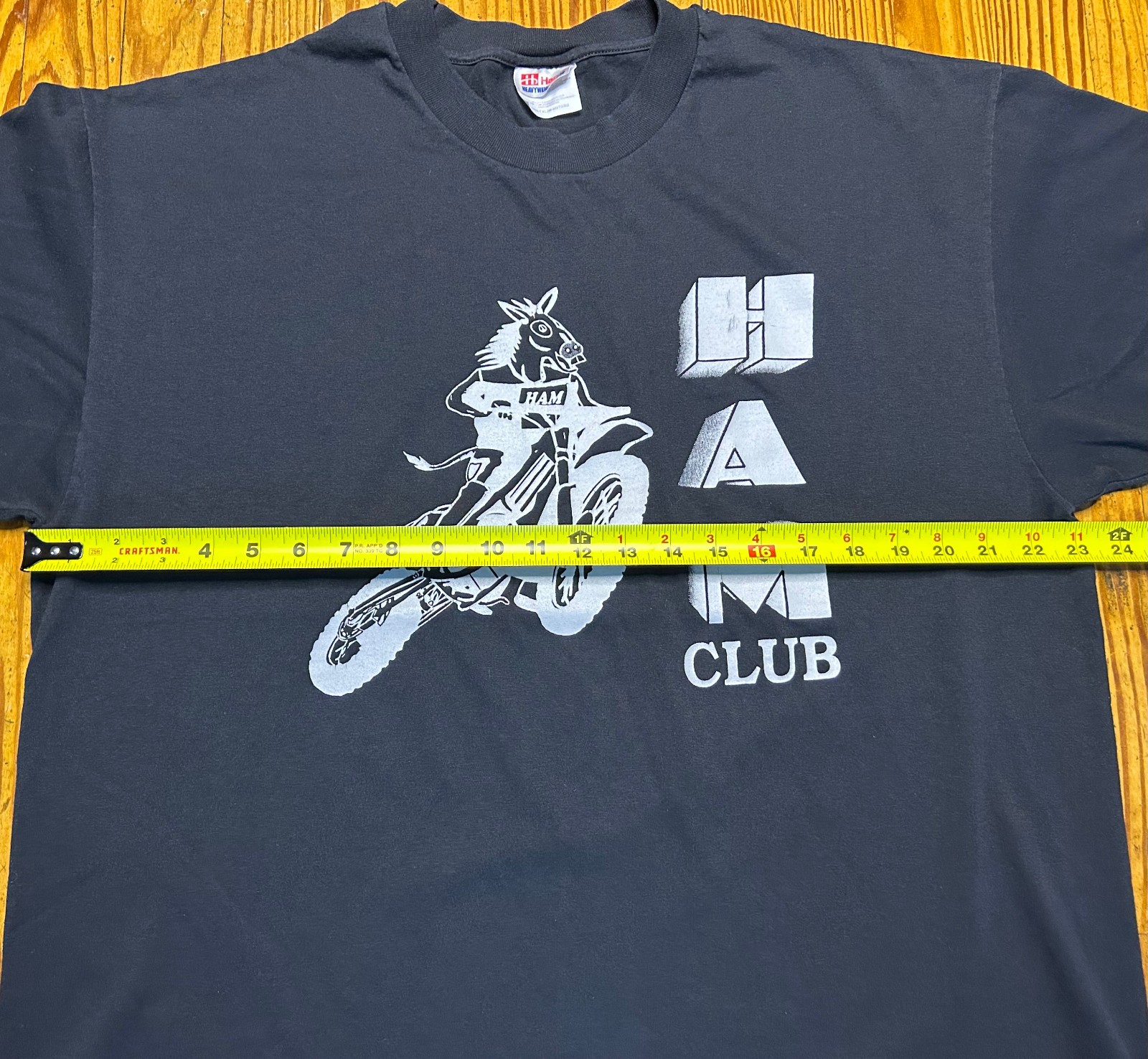Vintage HAM Club Tee Mule on Dirtbike Ham Radio Missouri Moto Single Stitch XL gallery
